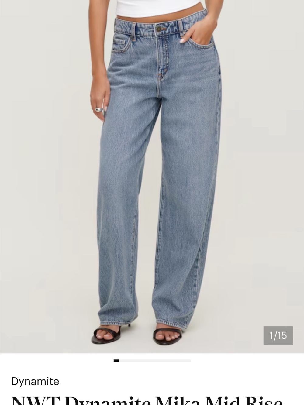 Dynamite Light Blue Straight-Leg Jeans